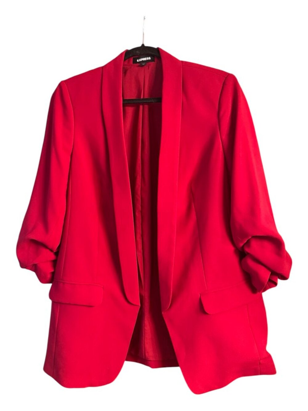 Express Boyfriend Blazer Red Women's Size L